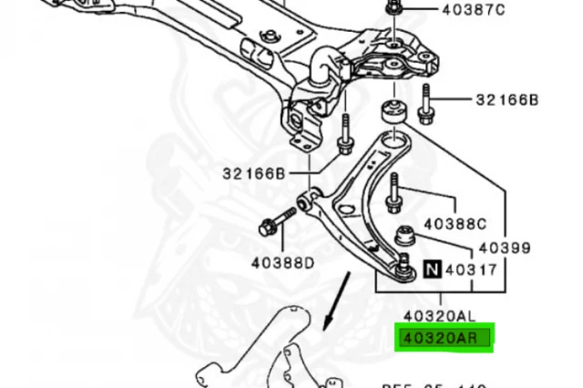 BRAZO DE SUSPENSI�N DELANTERO DERECHO