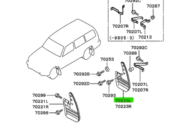 GUARDABARROS TRASERO IZQUIERDO
