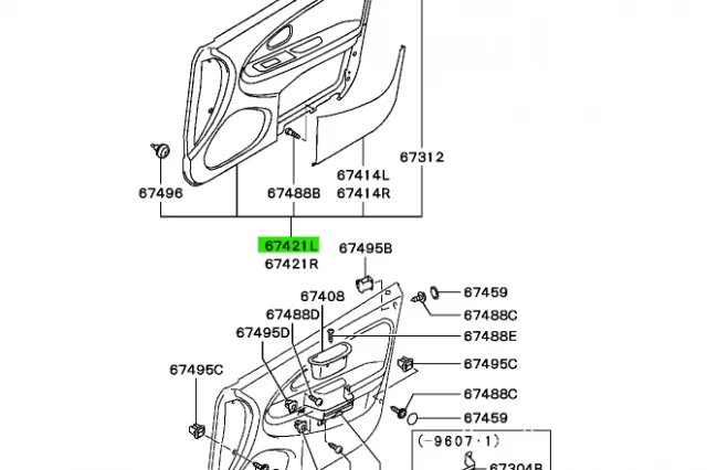 GUARNECIDO INTERIOR DE LA PUERTA DELANTERA IZQUIERDA
