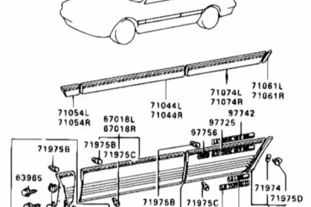 MOLDURA DE LA PUERTA TRASERA IZQUIERDA