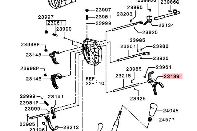 HORQUILLA DE CAJA DE CAMBIOS