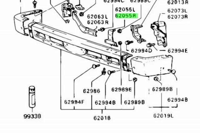 REFUERZO DERECHO DEL PARACHOQUES TRASERO