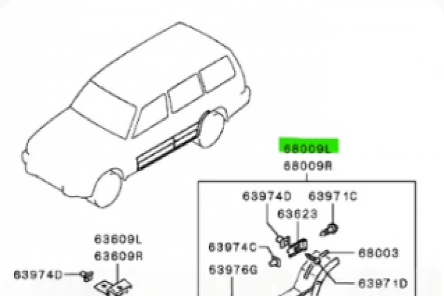 GUARNICI�N PARA PUERTA TRASERA IZQUIERDA