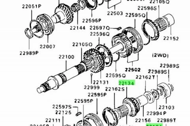 PI�ON ENGRANAJE DE EJE PRINCIPAL M/T 5� MARCHA