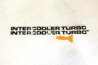 PEGATINA LATERAL INTERCOOLER TURBO (NEGRO)