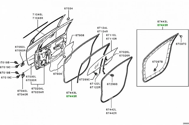 GOMA AISLANTE DE PUERTA DERECHA