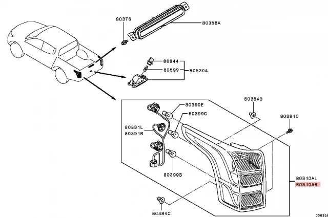 PILOTO TRASERO DERECHO L200