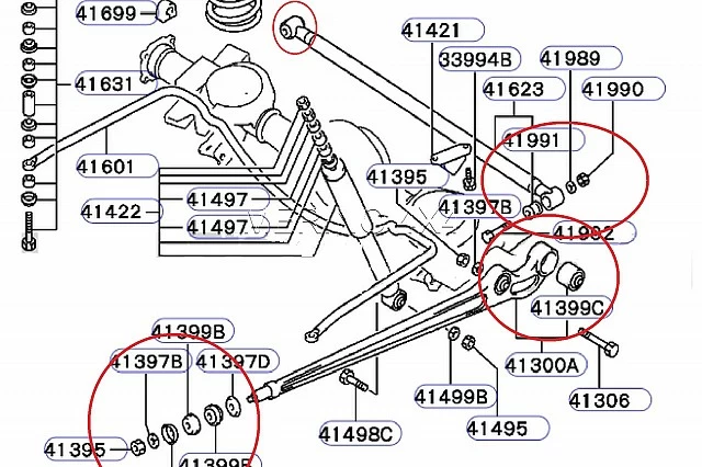 KIT SILENTBLOCK TIRANTE TRASERO DE 59mm Y BARRA PANHAR DEL 91 AL 04