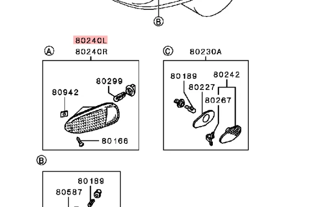 INTERMITENTE DELANTERO IZQUIERDO PARA 3000GT