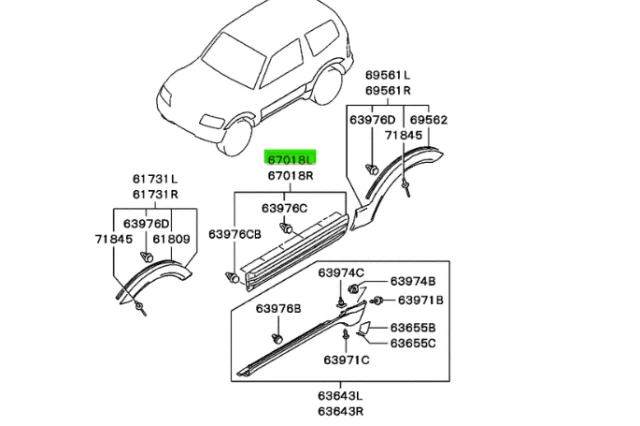 GUARNECIDO DE PUERTA DELANTERA IZQUIERDA