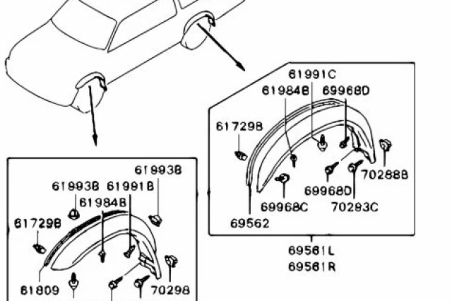 MOLDURA DE ALETA DELANTERA DERECHA
