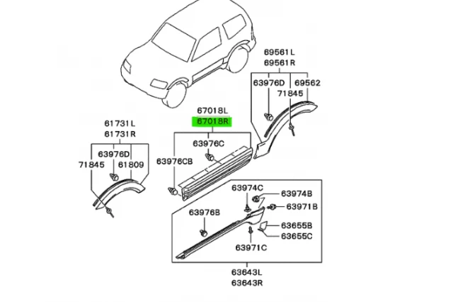 GUARNECIDO DE PUERTA DELANTERA DERECHA