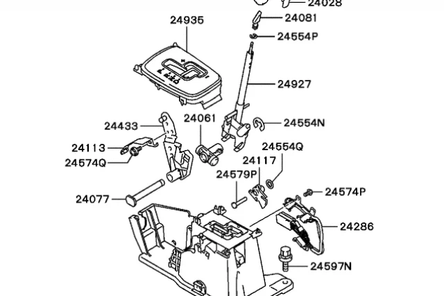 BASE PLASTICA DEL SELECTOR DE CAMBIOS