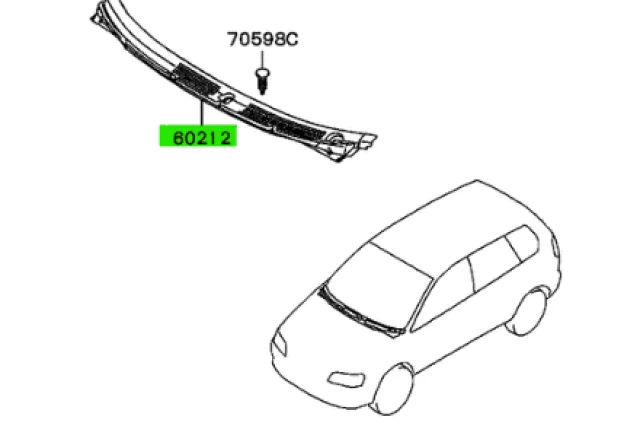 MOLDURA O CUBIERTA DEL LIMPIAPARABRISAS DELANTERO MOLDURA O CUBIERTA DEL LIMPIAPARABRISAS DELANTERO