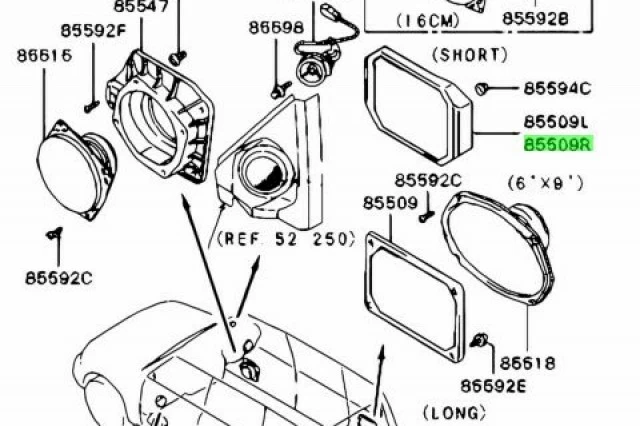 CUBIERTA DELANTERA DERECHA DE ALTAVOZ