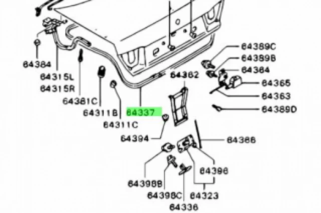 BURLETE O JUNTA DE GOMA DE LA TAPA DEL MALETERO
