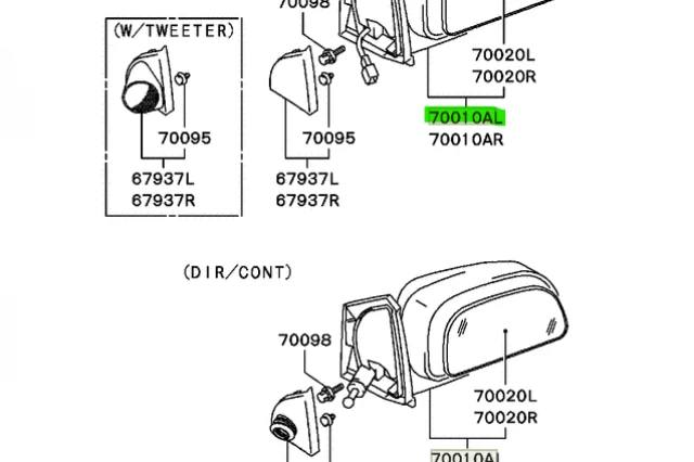 ESPEJO RETROVISOR EXTERIOR IZQUIERDO