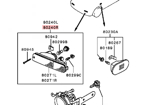 LUZ DE POSICION E INTERMITENTE DELANTERA DERECHA