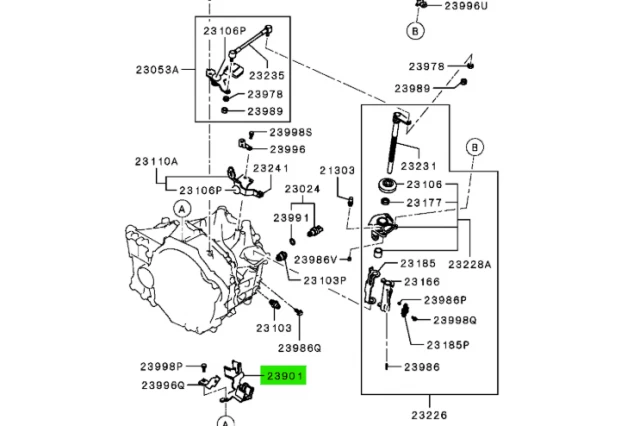 SOPORTE DEL CABLE DE CAMBIO DE MARCHAS DE LA TRANSMISI�N MANUAL