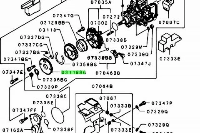 ENGRANAJE DEL ACCIONAMIENTO DE LA BOMBA DE INYECCION