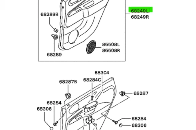 MOLDURA DE LA PUERTA TRASERA IZQUIERDA