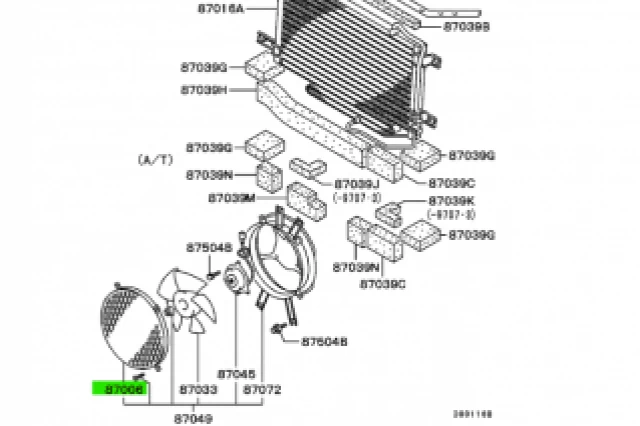CUBIERTA PARA EL VENTILADOR CONDENSADOR DEL AC