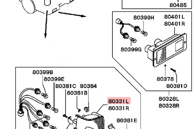 PILOTO TRASERO DERECHO DE V20