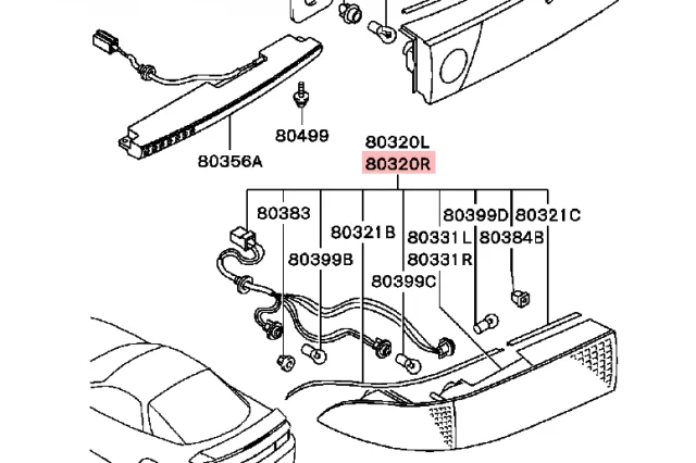 PILOTO TRASERO DERECHO PARA 3000GT