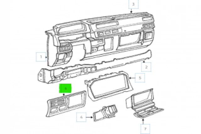 CONSOLA CENTRAL DEL PANEL DE INSTRUMENTOS