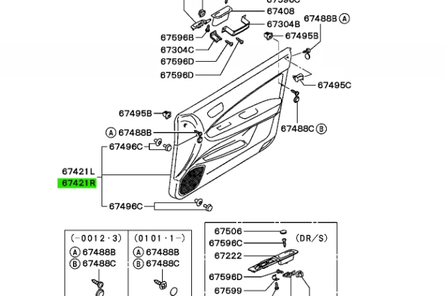 MOLDURA DE LA PUERTA DELANTERA DERECHA