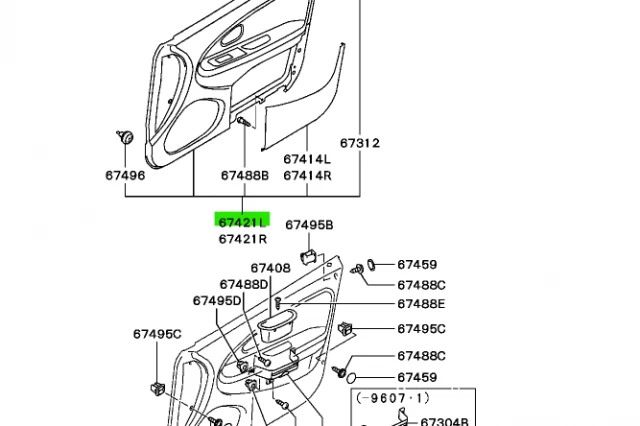 PANEL INTERIOR DE LA PUERTA DELANTERA IZQUIERDA