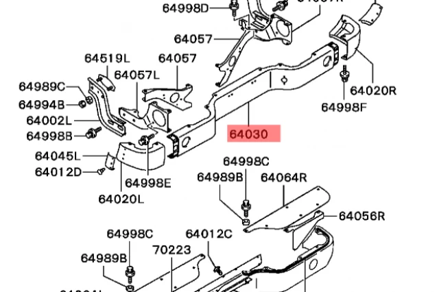 CENTRO DEL PARACHOQUES TRASERO
