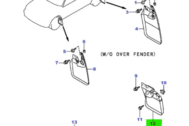 GUARDABARROS TRASERO DERECHO