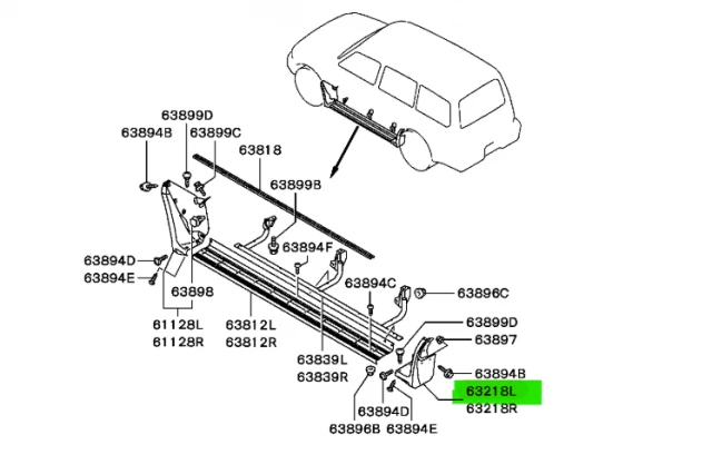 MOLDURA PANEL LATERAL TRASERO DERECHO