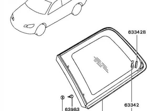 CRISTAL DE LA VENTANA LATERAL TRASERA IZQUIERDA