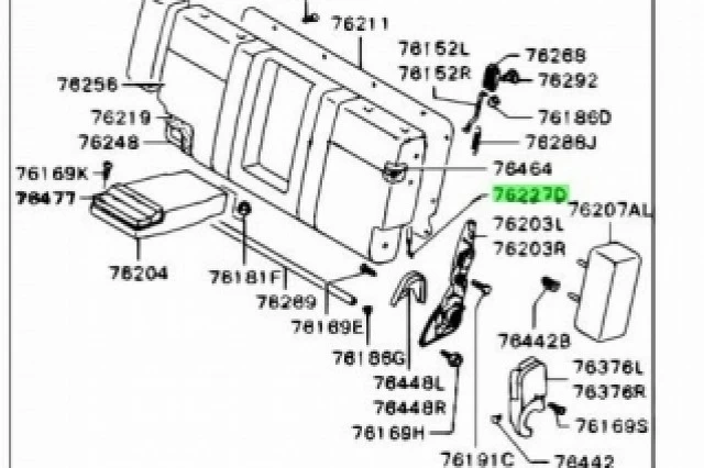 CABLE DE CONTROL DE LA PALANCA DEL ASIENTO DE LA 2� FILA