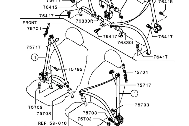 ENGANCHE CINTURON TRASERO CENTRAL DERECHO