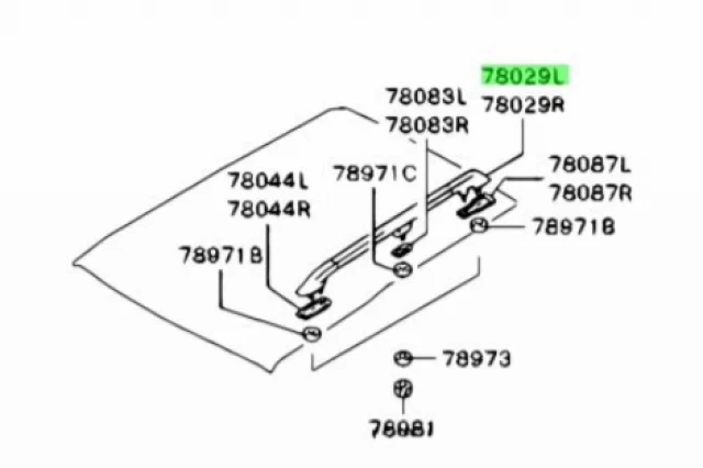 RIEL O BARRA DE TECHO DEL LADO IZQUIERDO