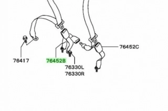 ENGANCHE DEL CINTURON DE SEGURIDAD TRASERO CENTRAL