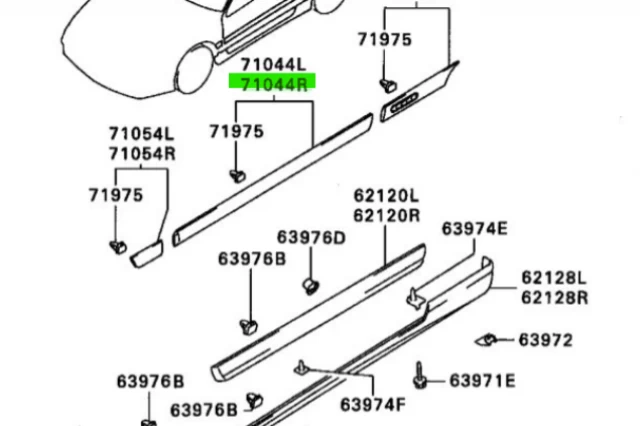 MOLDURA O GUARNECIDO DE PROTECCI�N DE LA PUERTA DELANTERA