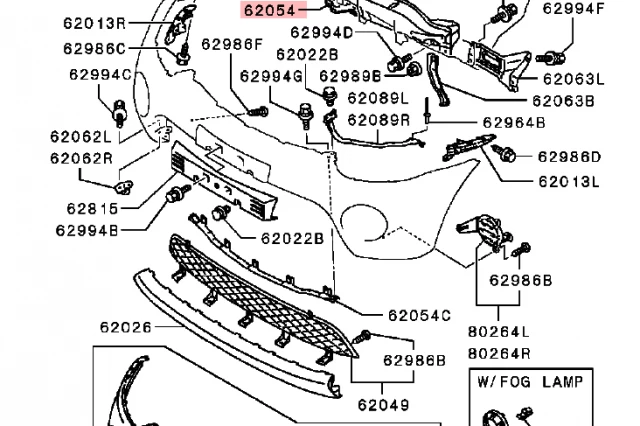 REFUERZO PARACHOQUES DELANTERO PARA L200/TRITON
