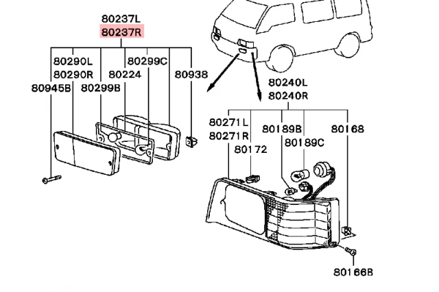 INTERMITENTE DELANTERO DERECHO PARA L300