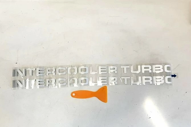 PEGATINA LATERAL INTERCOOLER TURBO (BLANCO)