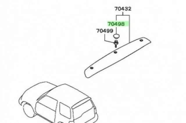 TAPA DEL SPOILER/TAPON DEL DEFLECTOR DE AIRE (VERDE BOTELLA)