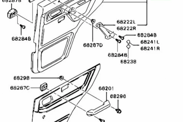 MOLDURA DE LA PUERTA TRASERA DERECHA