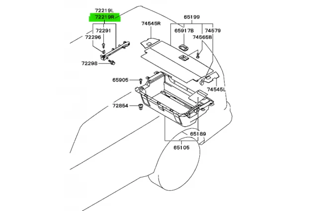 SOPORTE DE LA BANDEJA TRASERA DERECHA
