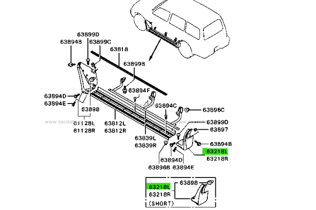 MOLDURA PANEL LATERAL TRASERO IZQUIERDO
