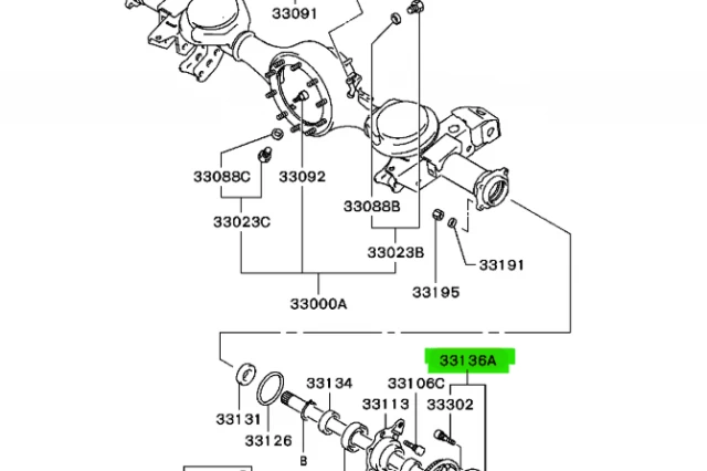 CONJUNTO DE EJE TRASERO (SHAFT ASSY, REAR AXLE)