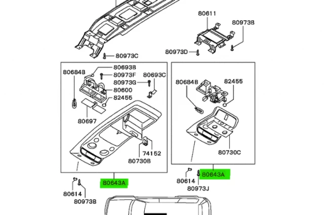 CONJUNTO DE LUZ INTERIOR DELANTERA