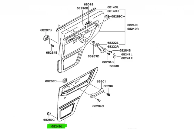 PANEL DE PUERTA TRASERA IZQUIERDA